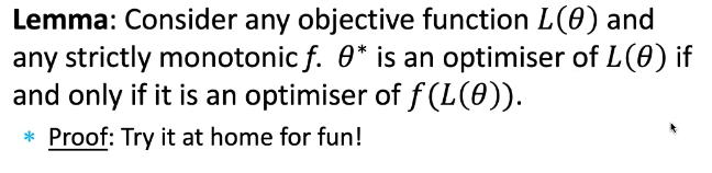 formulation e argmin L(data, 0) * argmin because we want a minimiser