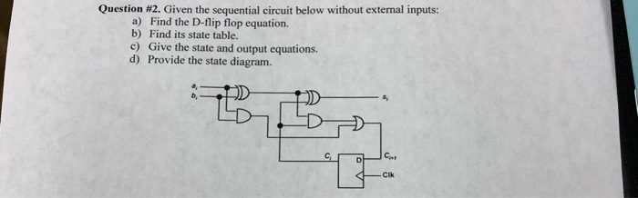  Question #2. Given the sequential circuit below without external inputs: a)