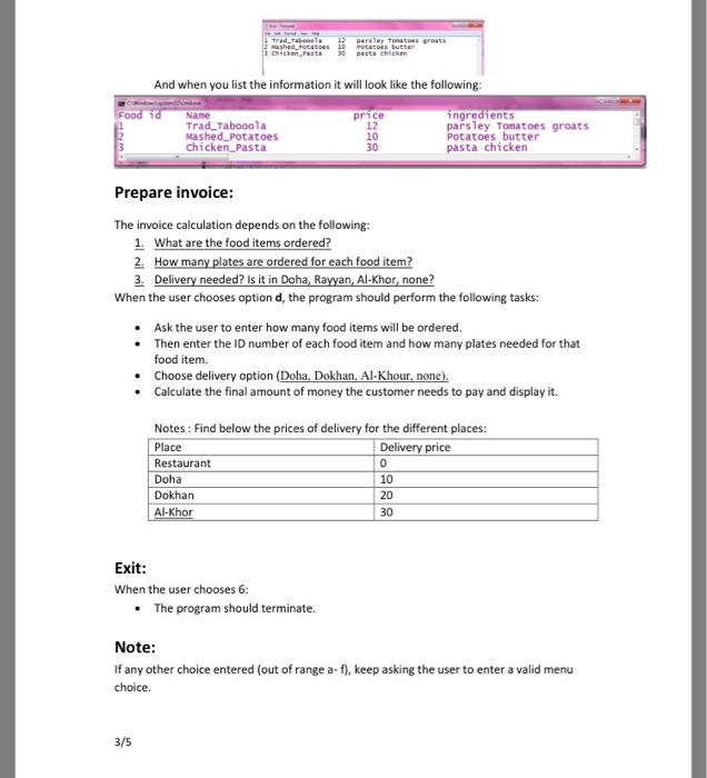 to help him creating a mini management System that allow him to