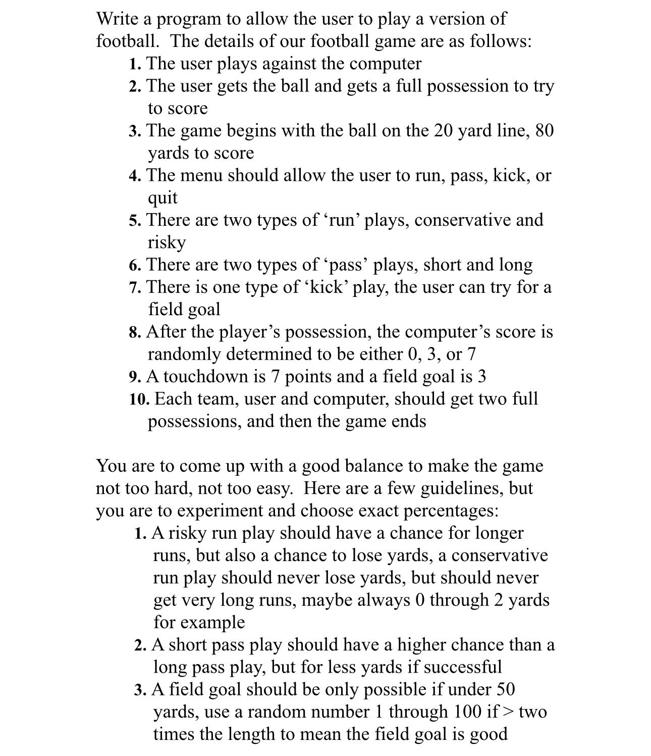  Write a Python program to allow the user to play a