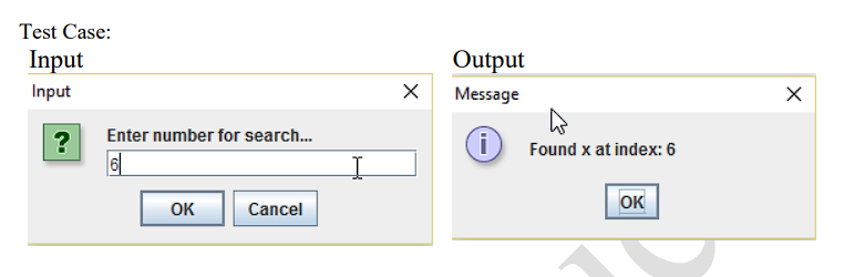 In Java Programming Searching data into an array using (more the one)