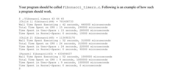 fibonacci number, this will be used in the main assignment problem. The