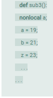 units where they are declared, that are visible in the bodies of