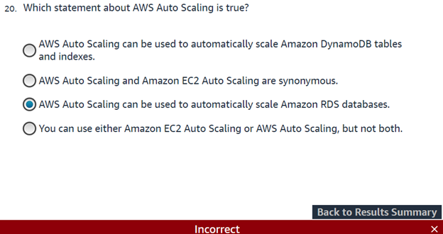 Which statement about AWS Auto Scaling is true? AWS Auto Scaling