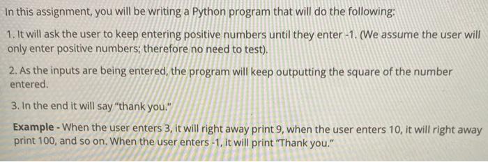  In this assignment, you will be writing a Python program that