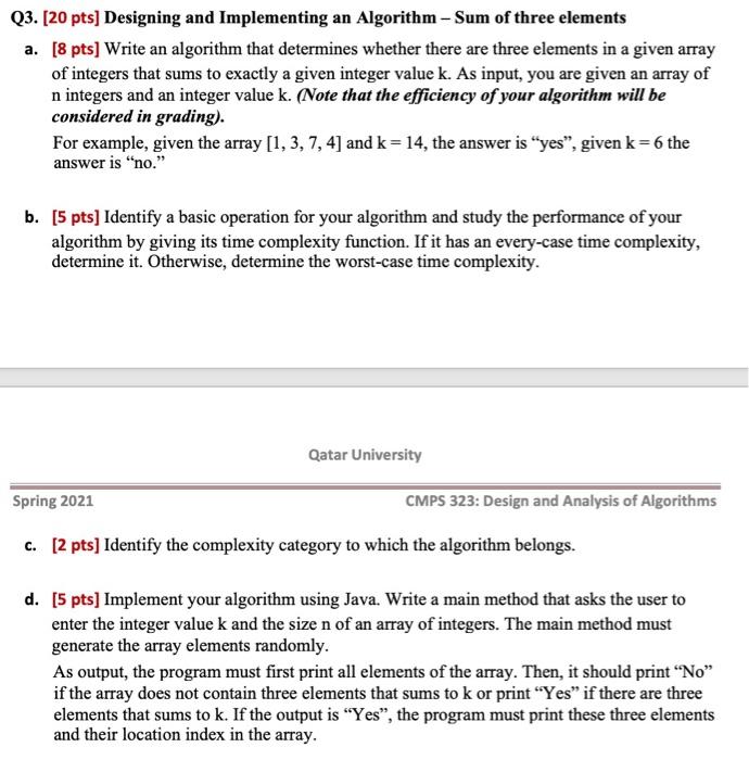  please solve using java / eclipse subject: design and analysis pf