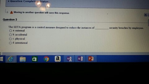 The SETA program is a control measure designed to reduce the