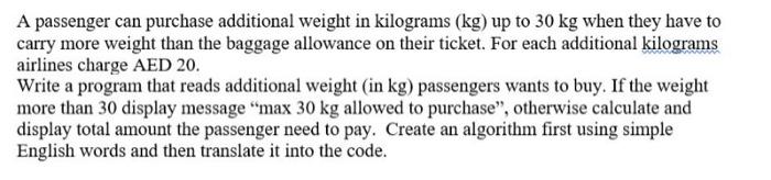 that reads the weight of the bag and display a message "allowed