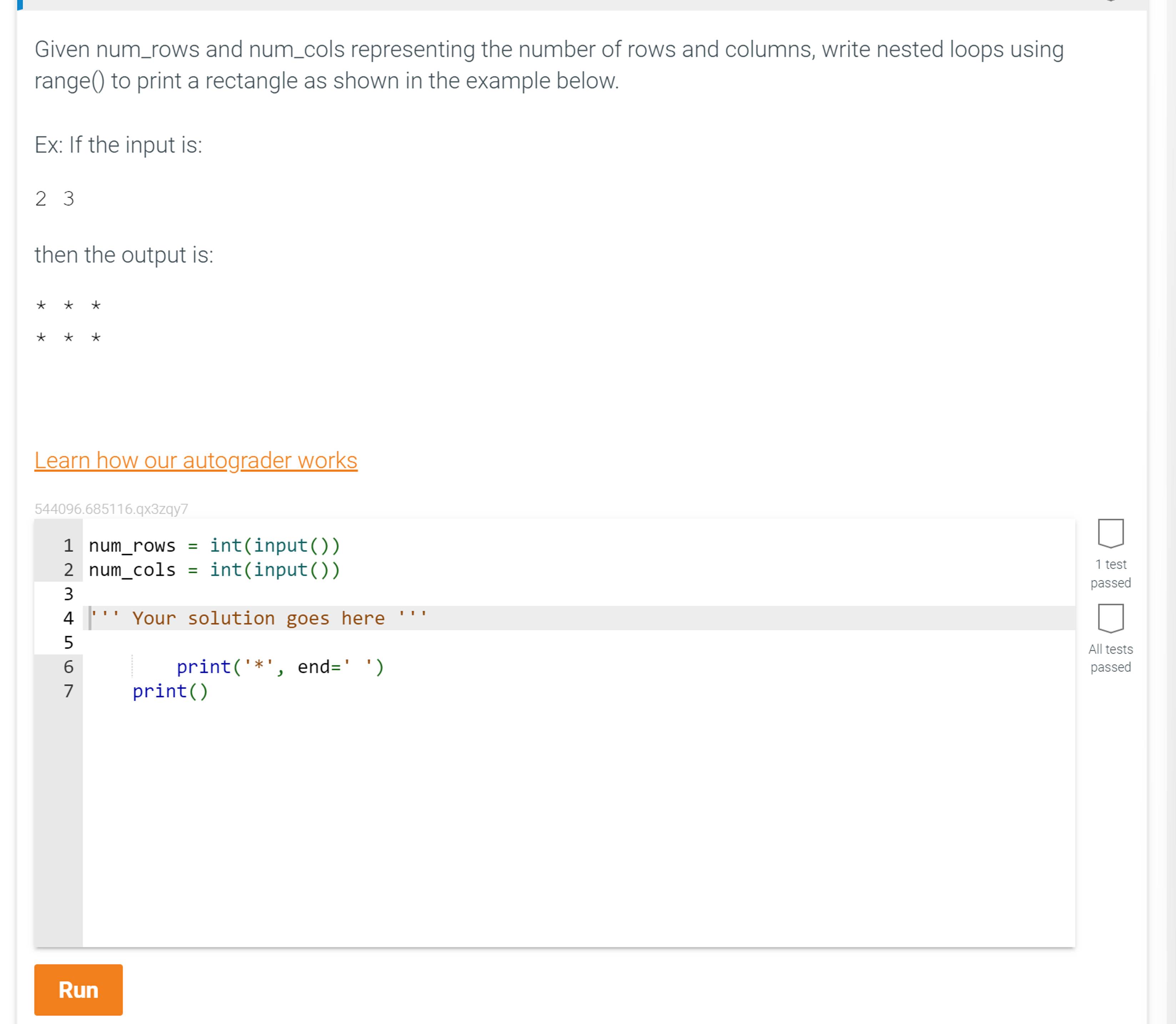  Given num_rows and num_cols representing the number of rows and columns,