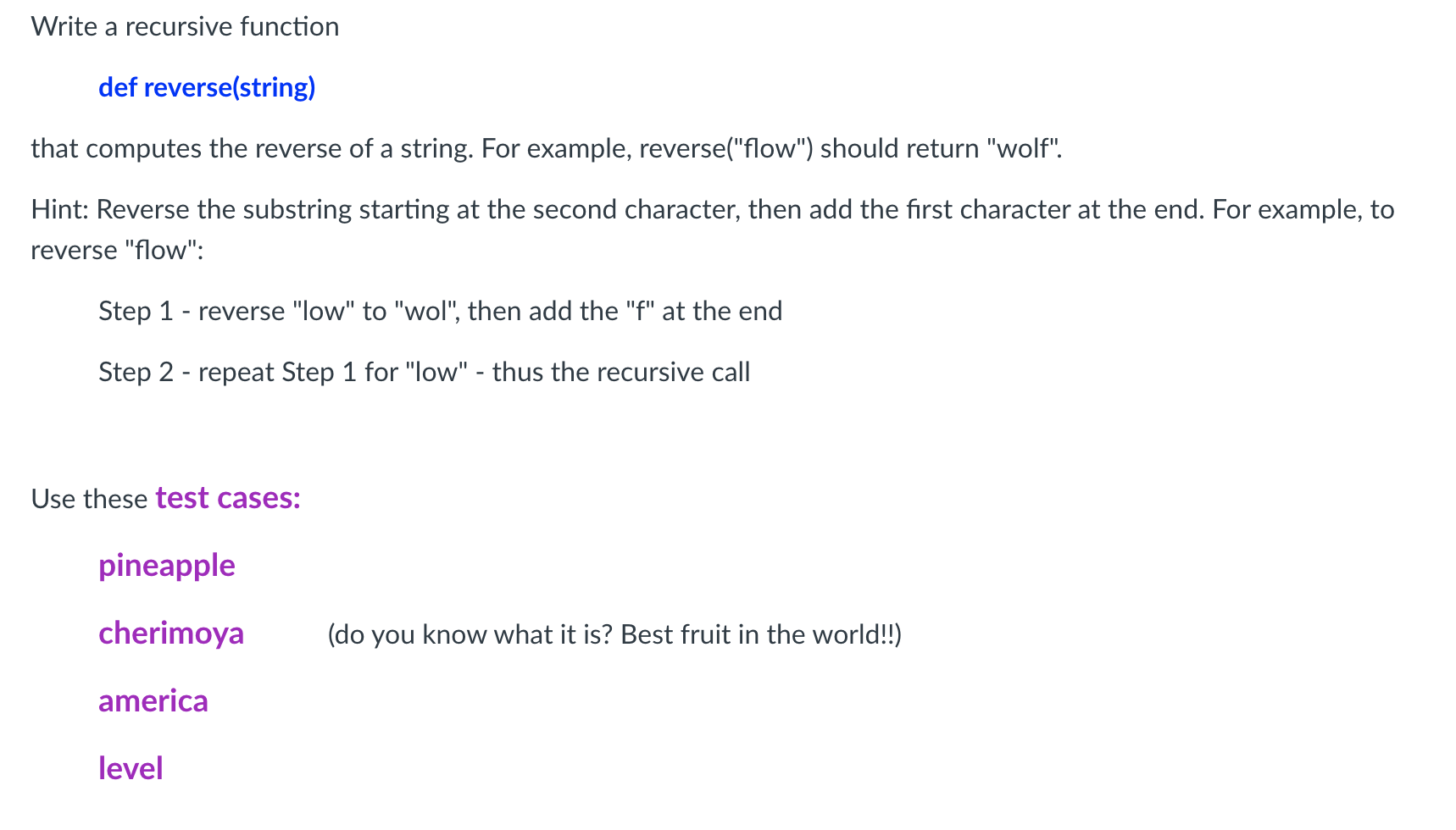 In python, please do not use inbuilt functions Add comment to every