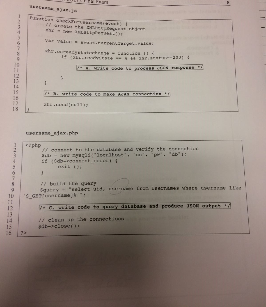 marks] Be function. Fill in the missing code to do the following: