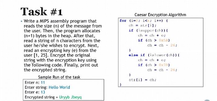 (n) of the message from the user. Then, the program allocates (n+1)