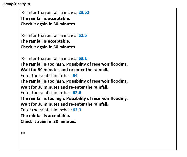 rainfall on a regular basis. The information is then conveyed to the