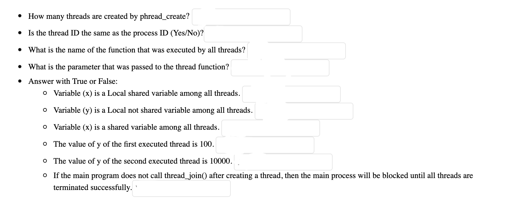 Trace the following program and answer the following questions: #include #include #include
