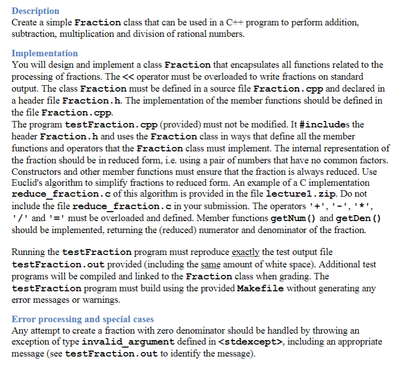  // // testFraction.cpp // // DO NOT MODIFY THIS FILE //