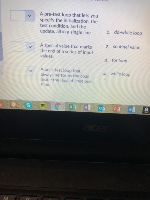  .1 Apre-test loop that lets you specify the initialization, the test