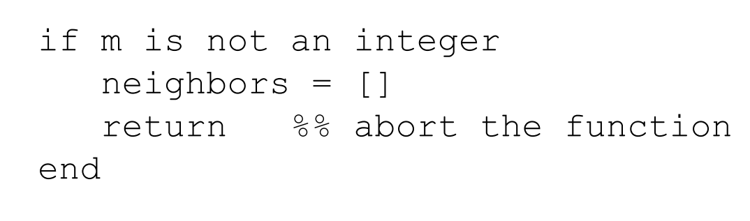  write this pseudocode in matlab using the floor function. if m