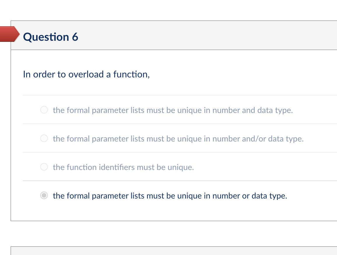** IN C++ PLEASE EXPLAIN WHY THANK YOU! Question 6 In