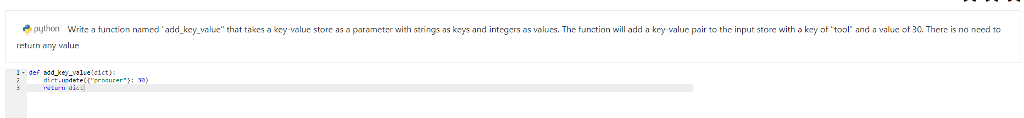  Write a function named "add_key_value" that takes a key-value store as