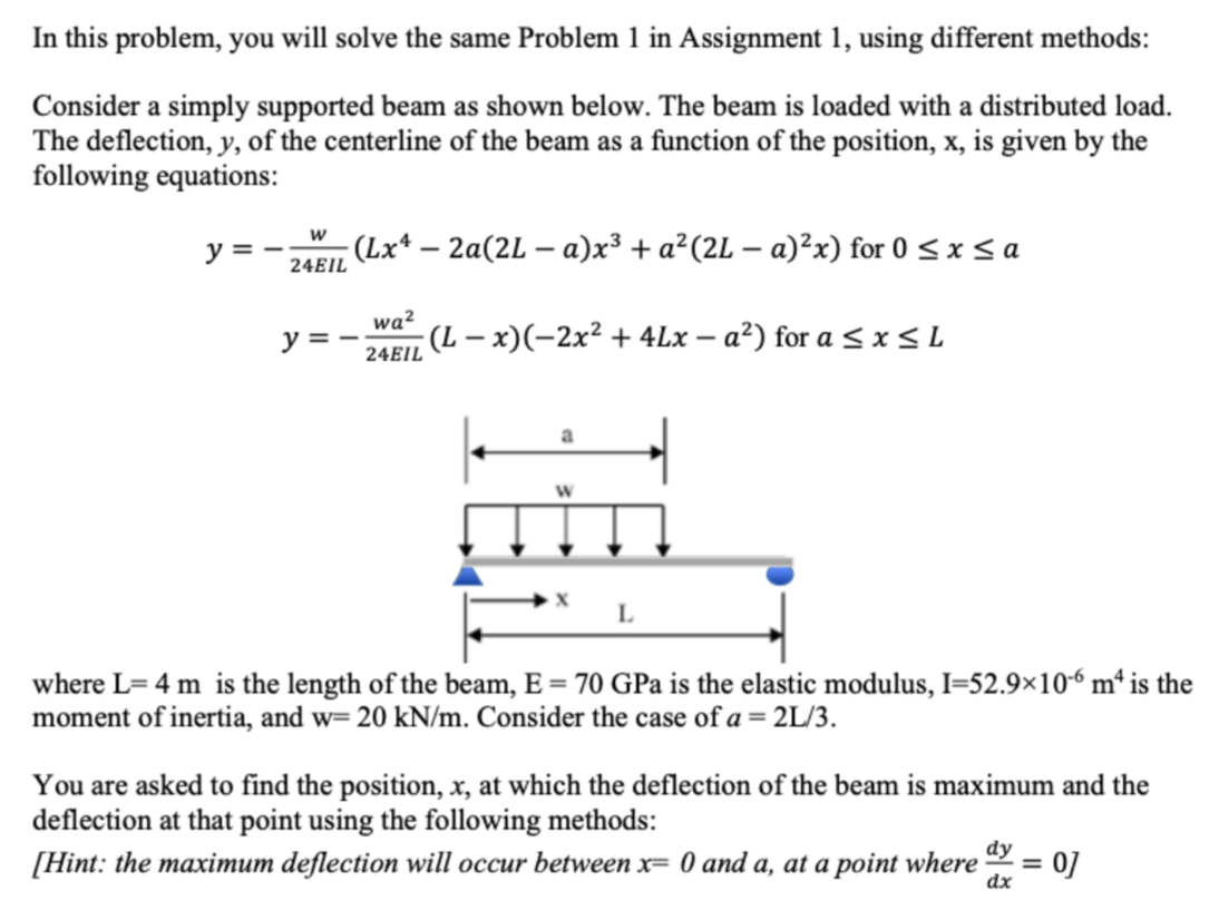 SOLVE WITH MATLAB In this problem, you will solve the same Problem