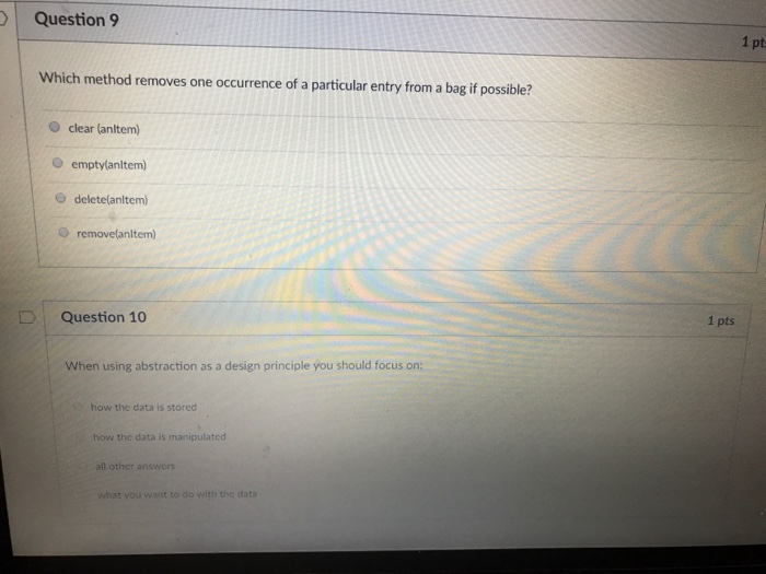 write Java statements that use your bag ADT before the implementation is