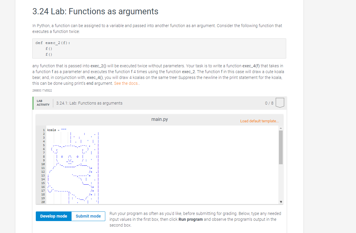 3.24 Lab: Functions as arguments In Python, a function can be
