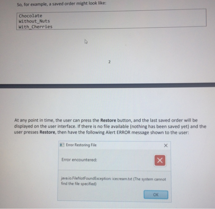 GUI application named IceCreamOrder that helps you to determine the cost of