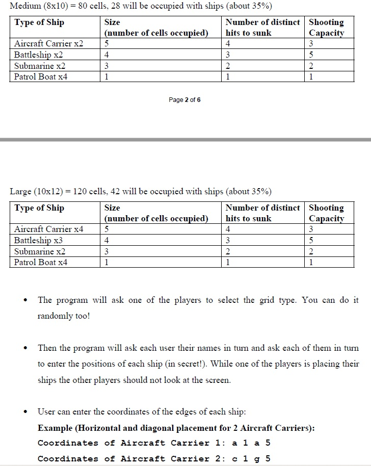 two players Its initial implementation is dated back to World War-I. Each
