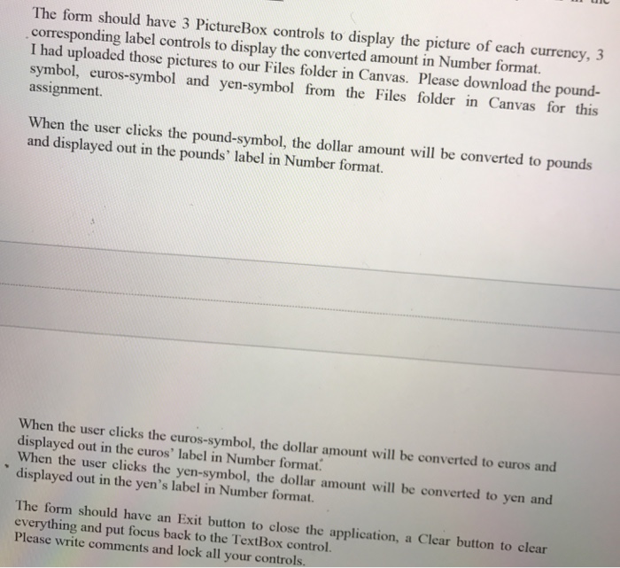 dollar amounts to pounds, curos, and yen. Please use the following conversion