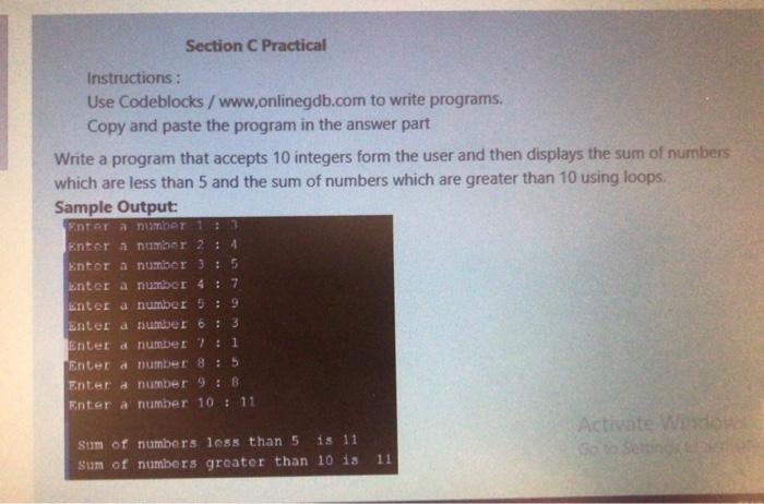 Copy and paste the program in the answer part Write a program