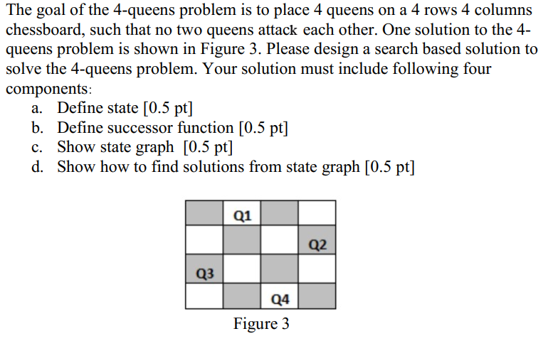 Please help with this artificial intelligence problem. Any coding should be on