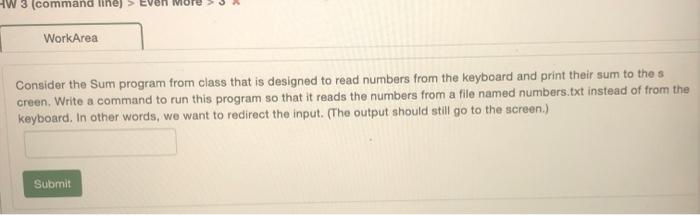 please show work Consider the Sum program from class that is designed