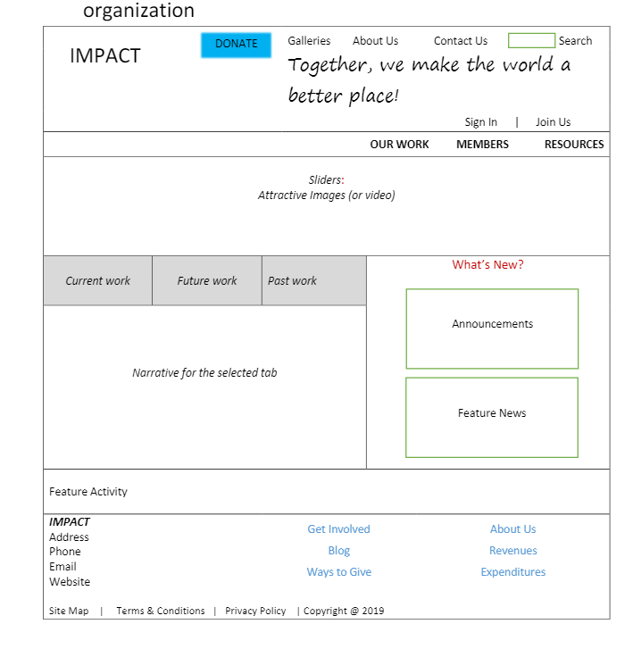  Design a basic wireframe for a website using HTML, CSS, and