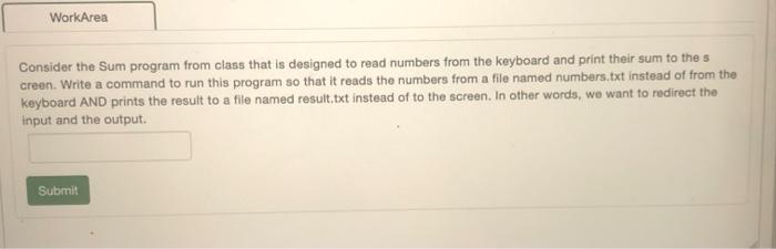 s creen. Write a command to run this program so that it