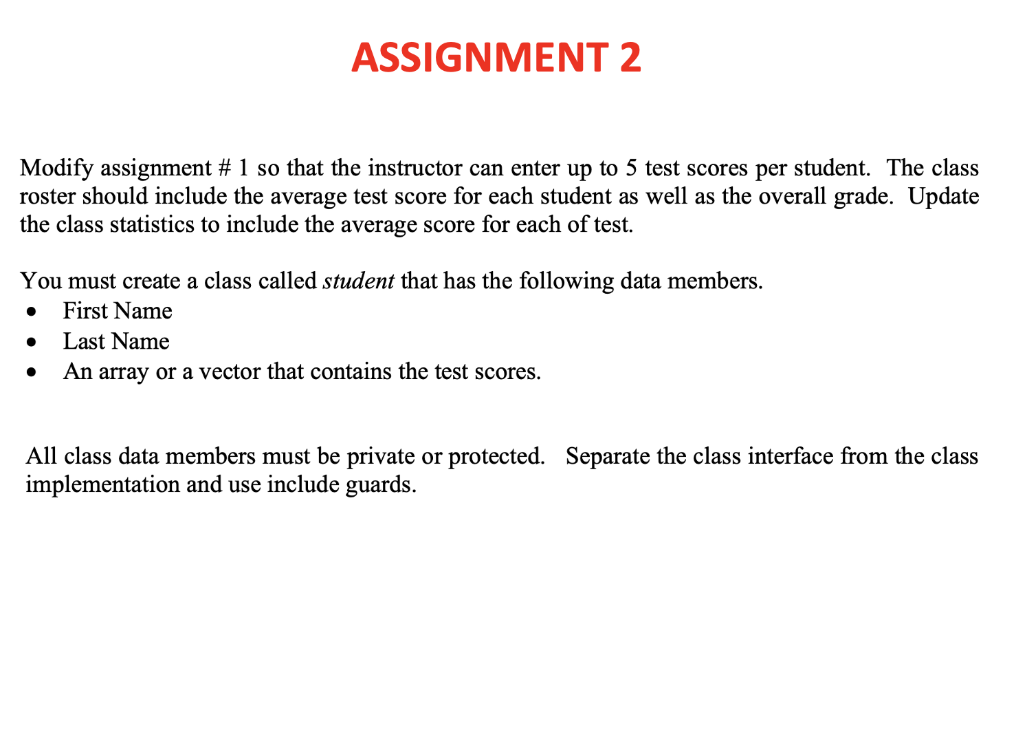 grades as well as descriptive statistics for a set of test scores.