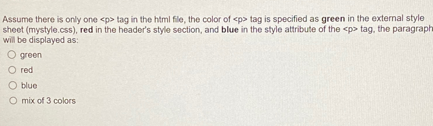  Assume there is only one (:p:) tag in the html file,