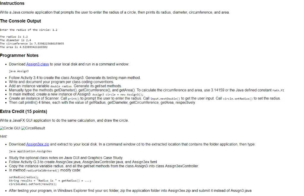 Java This is what it should look like Instructions Write a Java