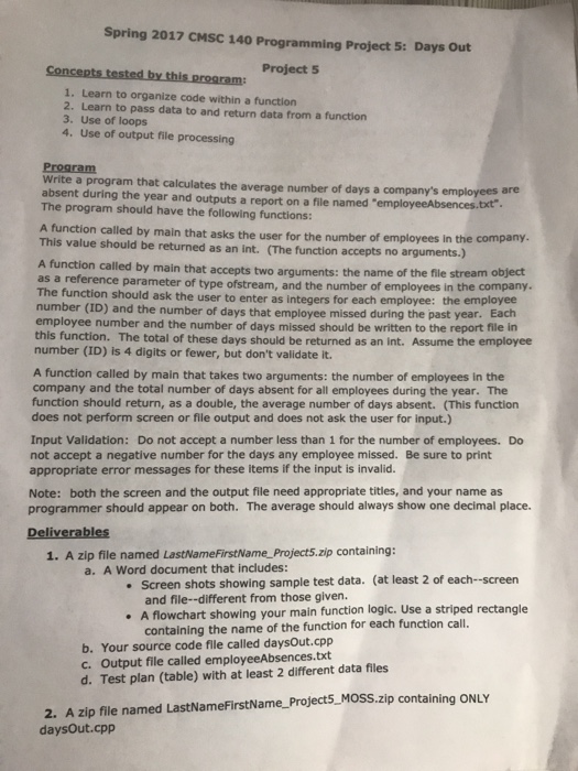  Concepts tested by this program: 1. Learn to organize code within