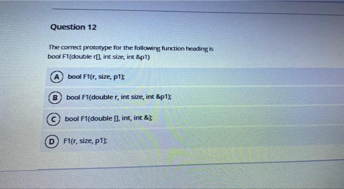 the heading Int Filinta, double &b, double Assume the following statements in