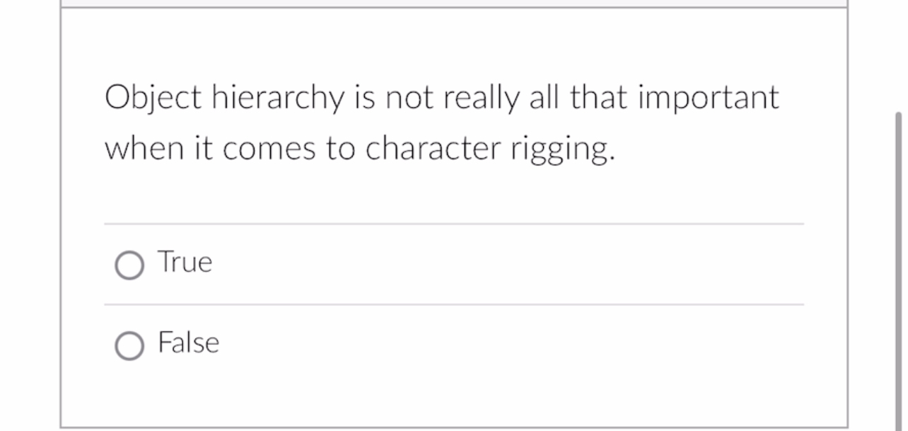  Object hierarchy is not really all that important when it comes