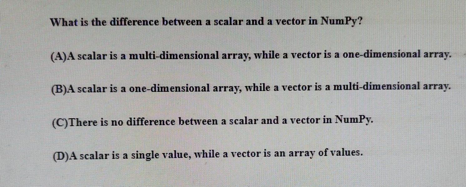  What is the difference between a scalar and a vector in