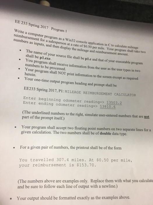  Write a computer program as a Win32 console application in C