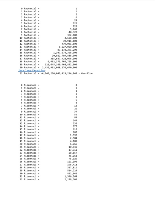 well-known arithmetic calculations that can be implemented recursively. The project will have