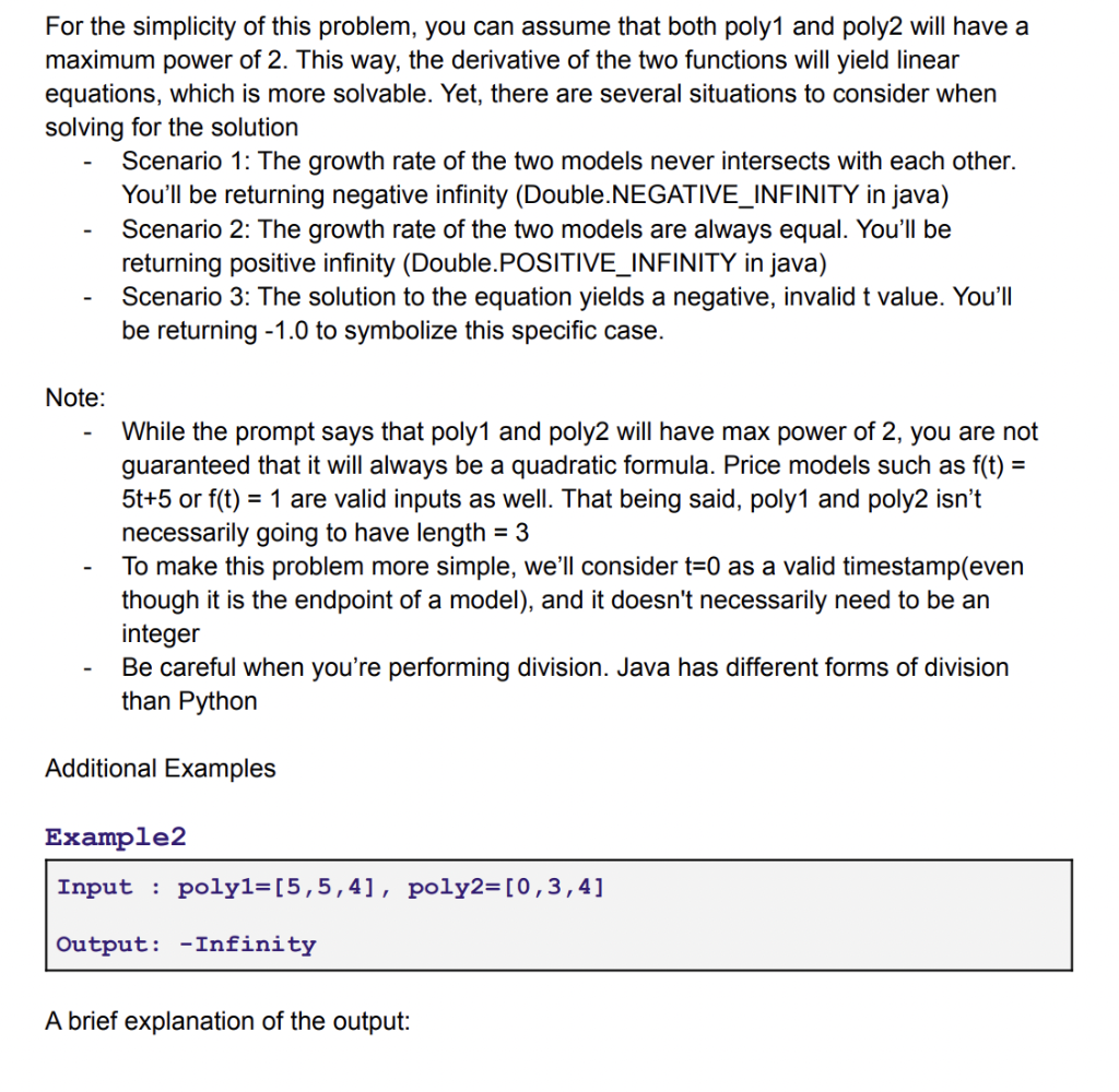 No packages can be imported, THANK YOU. // 5.2 public static double