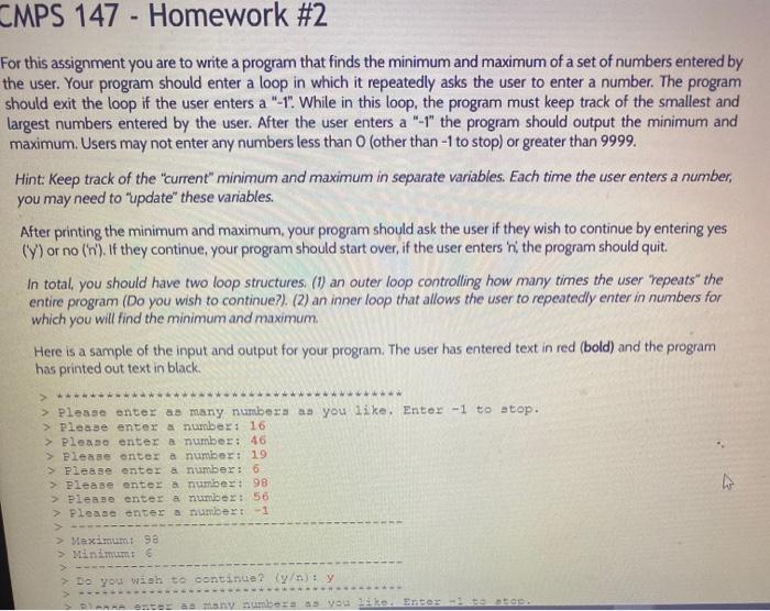 CMPS 147 - Homework #2 For this assignment you are to