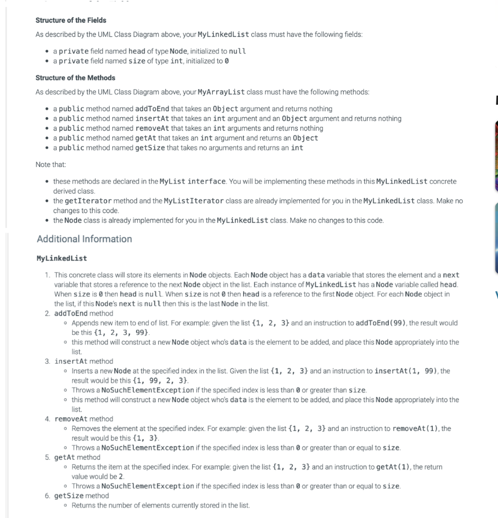 - Write concrete classes that implement Java Interfaces according to specifications given