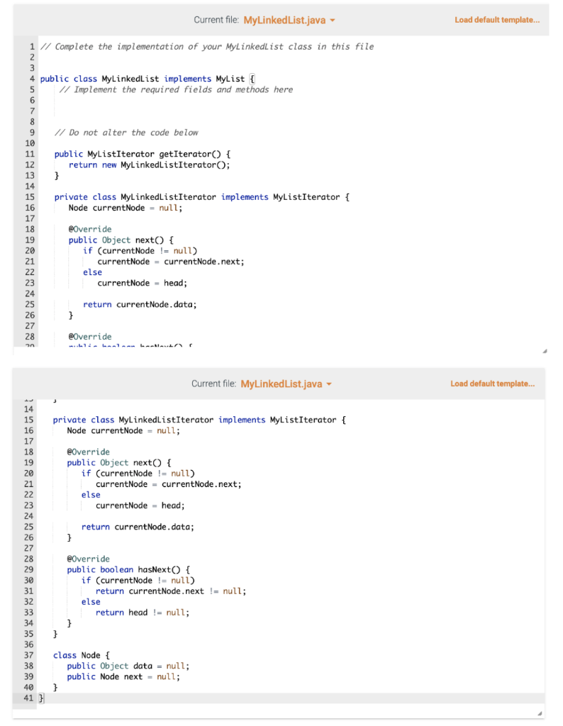 in UML. - Implement the major functionality of an array list. -