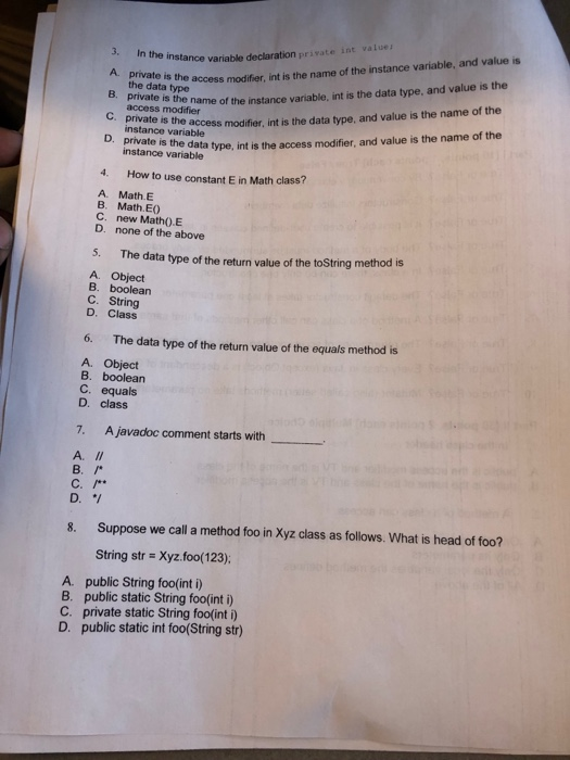 , False FI. True or False? By convention, a class name starts