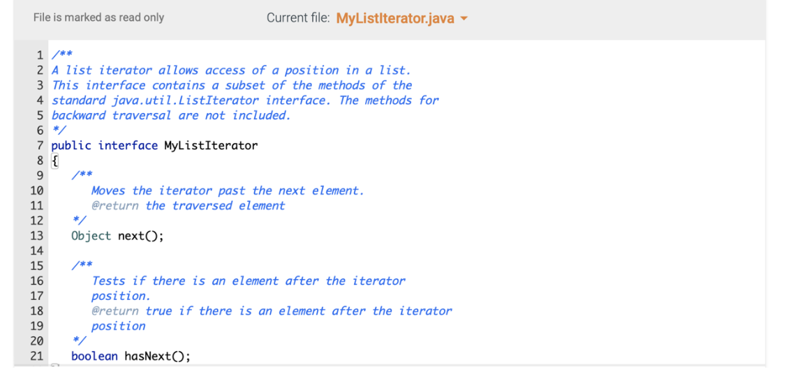 Implement the major functionality of a linked list. You are not allowed
