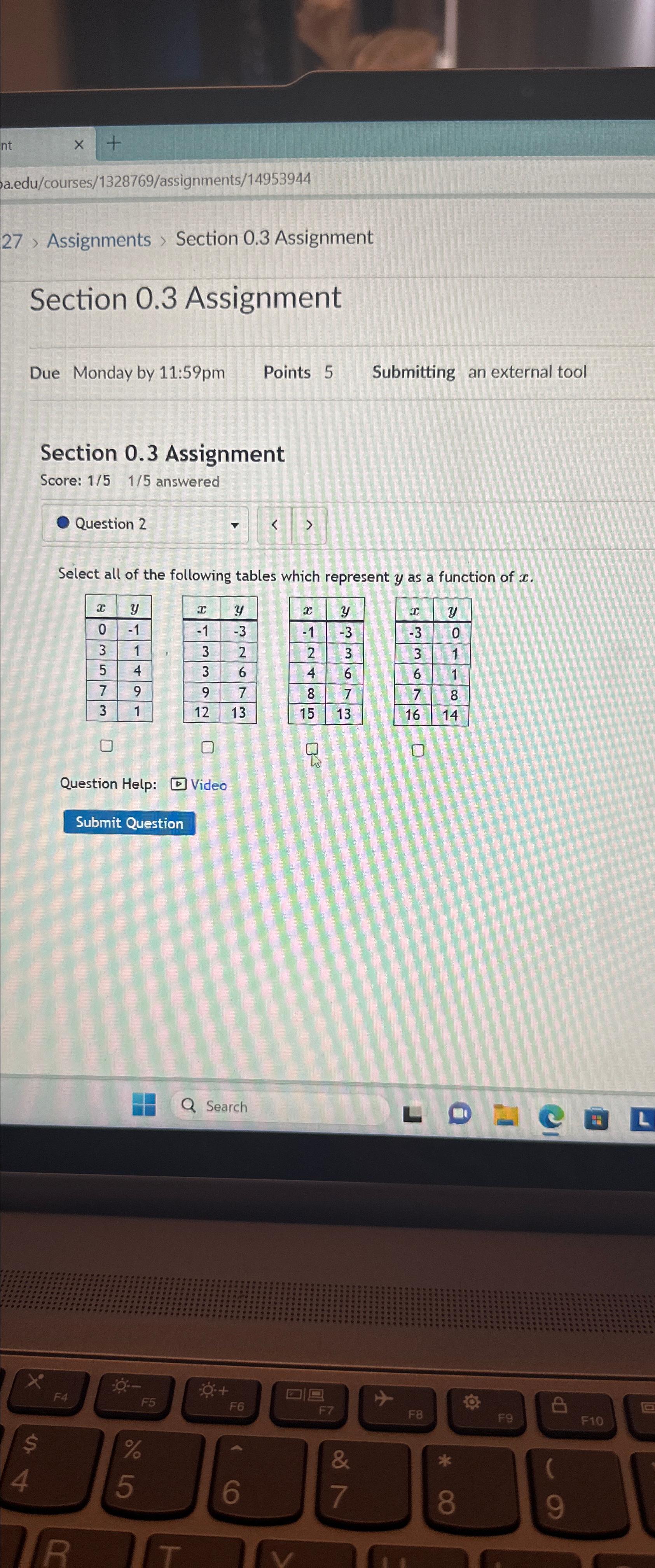  27 Assignments > Section 0.3 Assignment\ Section 0.3 Assignment\ Due Monday